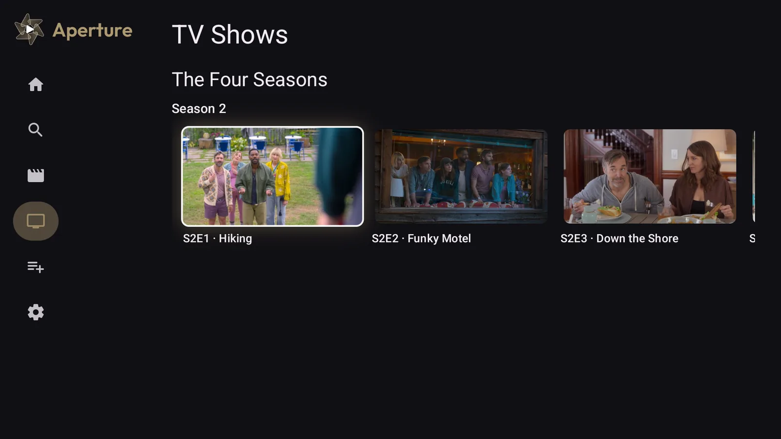 Aperture TV Shows library
